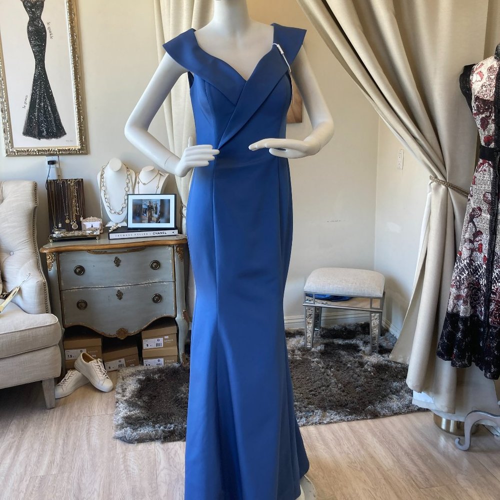 John Paul Ataker 1528-1871 STRUCTURED FAILLE LONG DRESS